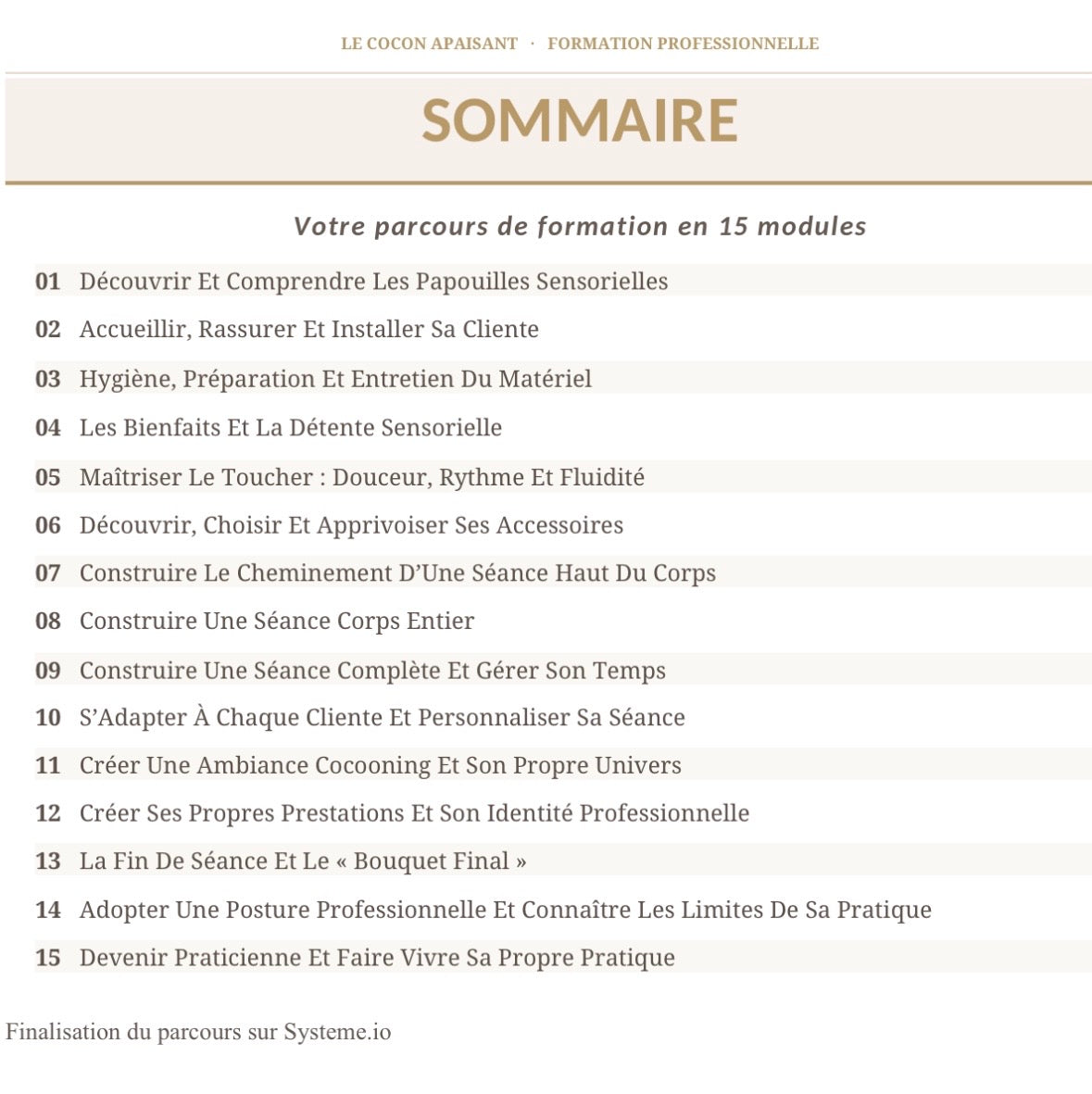 🎓 Formation Papouilles — Le Cocon Apaisant