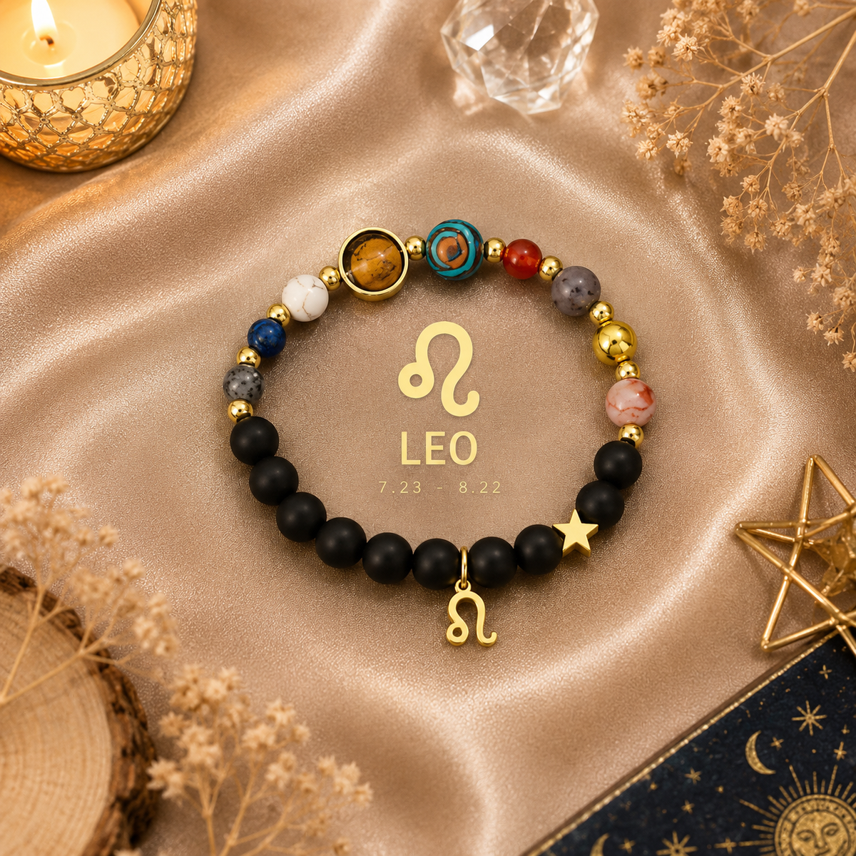 Bracelet Céleste – Signe Astrologique & Planètes