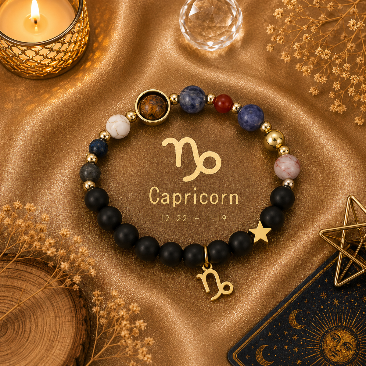 Bracelet Céleste – Signe Astrologique & Planètes