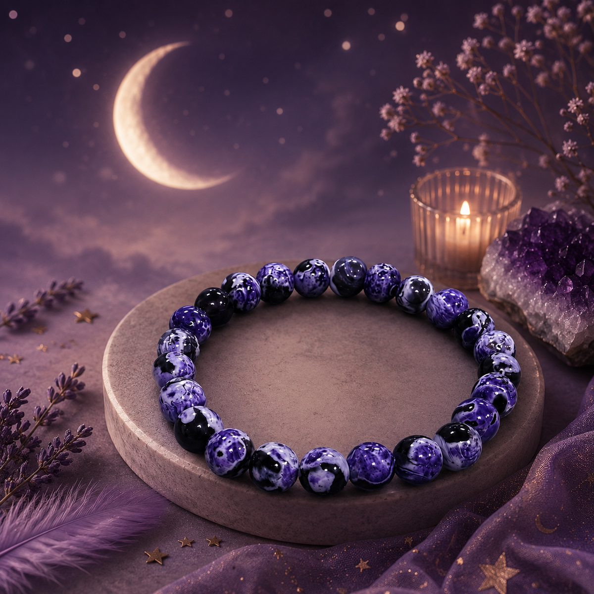 Bracelet Clair de Lune – Pierres Violettes