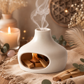 Brûleur Palo Santo & Sauge en Céramique – Cheminée Spirituelle