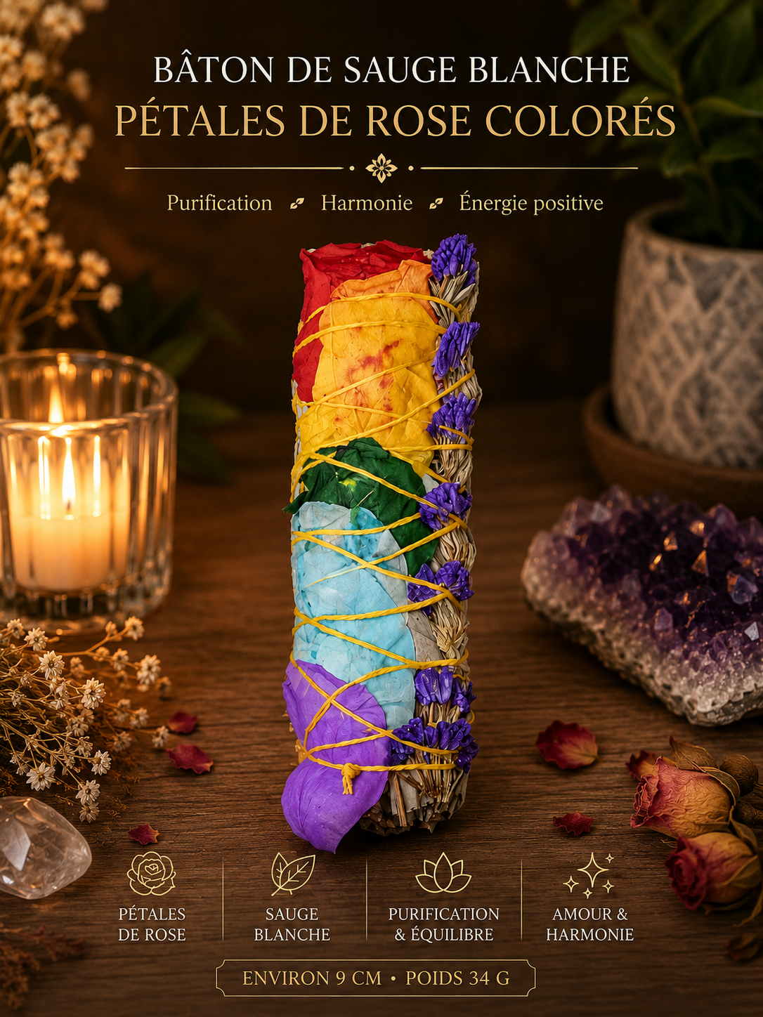 Bâton de Sauge & Encens Spirituel – Rituel de Purification