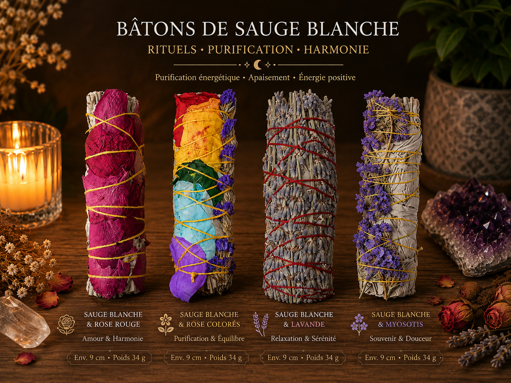 Bâton de Sauge & Encens Spirituel – Rituel de Purification