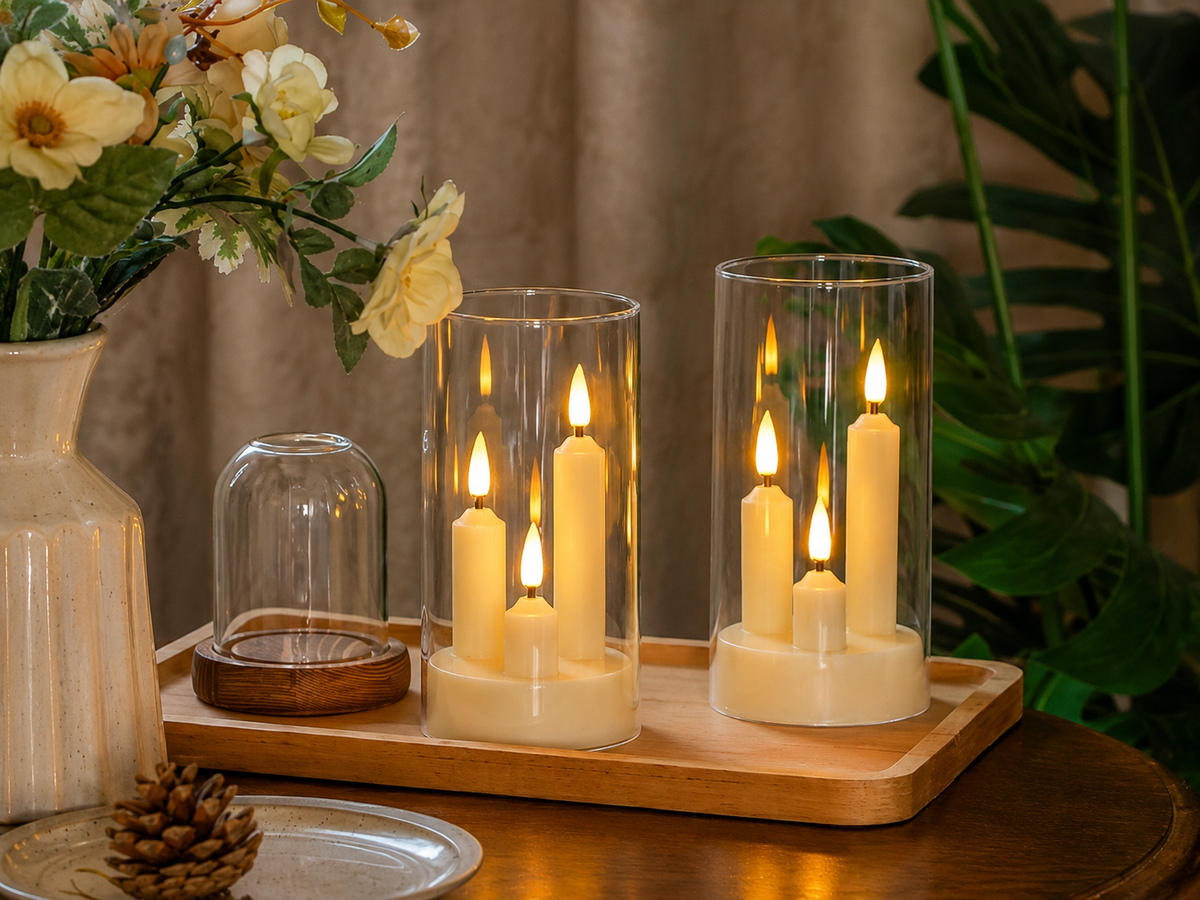 Trio de Bougies LED Flamme Vacillante – Ambiance Cocon
