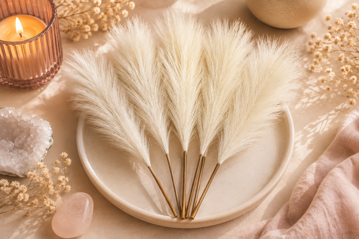 Plume de Pampas Papouille – Lot de 6