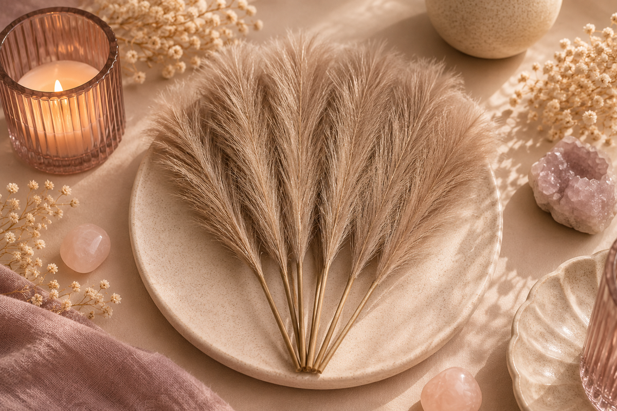 Plume de Pampas Papouille – Lot de 6