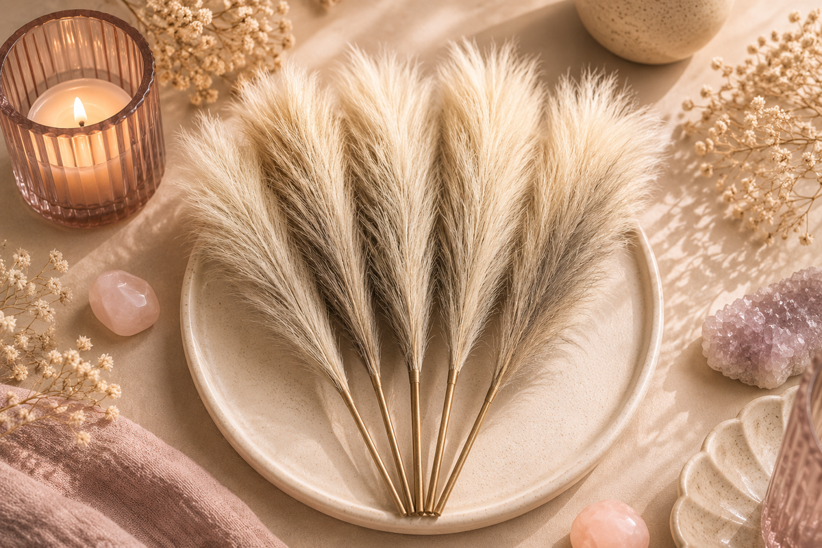 Plume de Pampas Papouille – Lot de 6