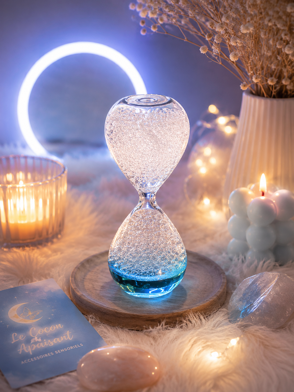 ✨ Sablier Liquide Sensoriel – Relaxation Visuelle & ASMR