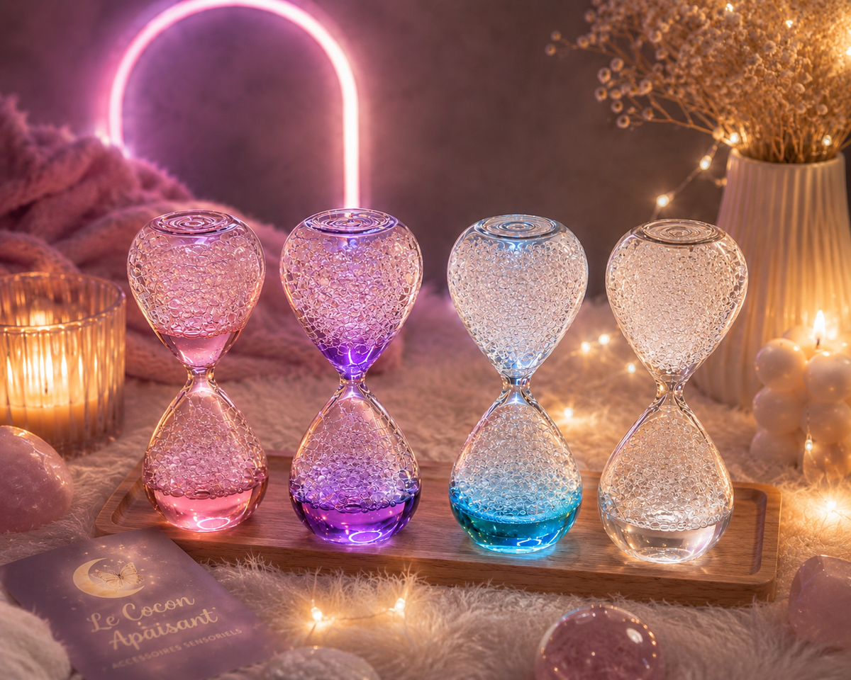 ✨ Sablier Liquide Sensoriel – Relaxation Visuelle & ASMR