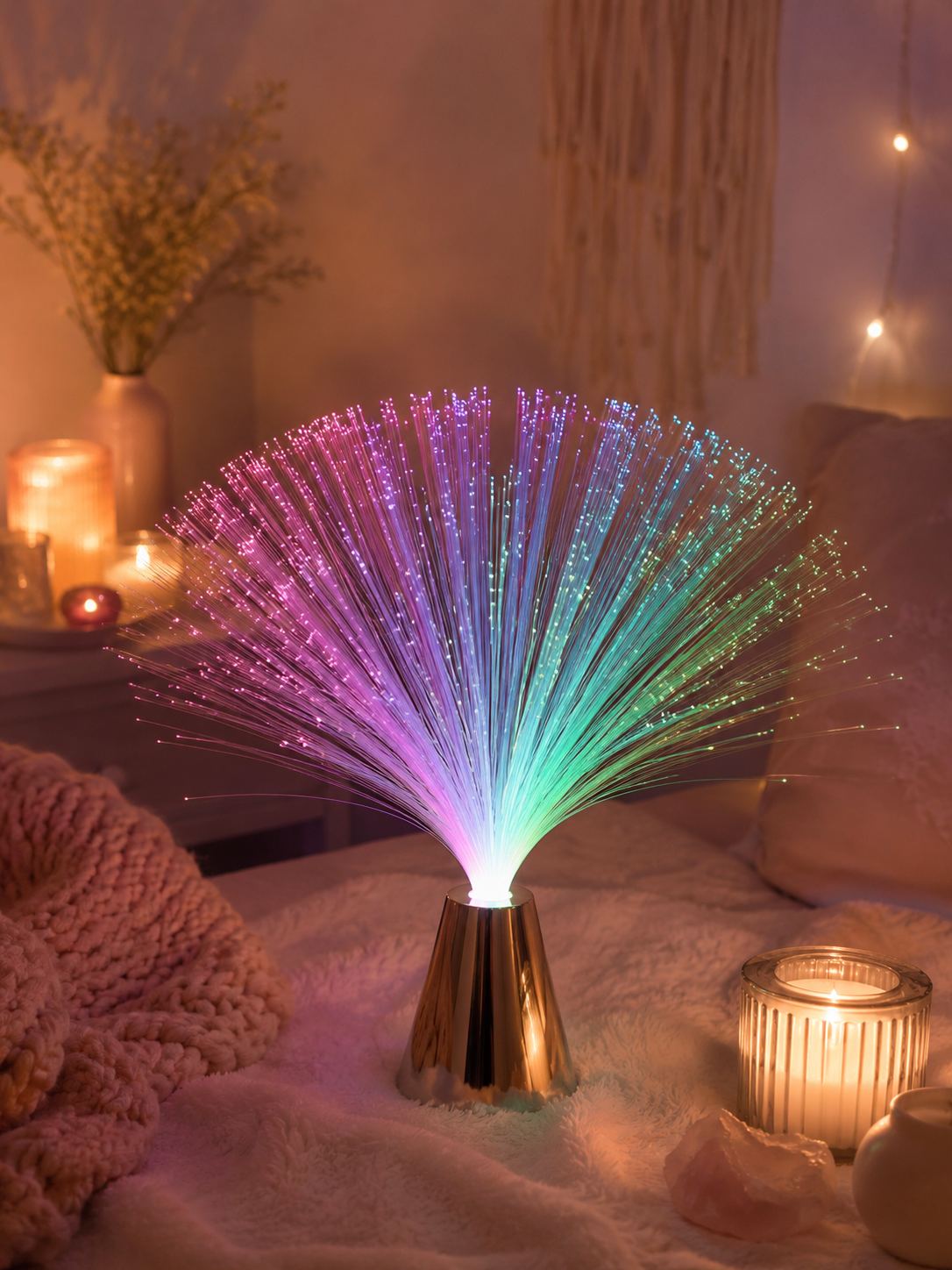 Lampe Sensorielle à Fibres Optiques LED – Multicolore