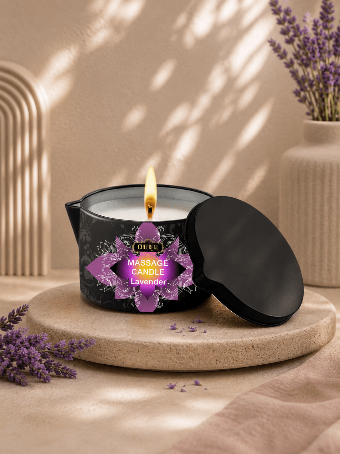 Bougie de Massage Parfumée – Huile Corps Nourrissante & Relaxante - Le Cocon Apaisant