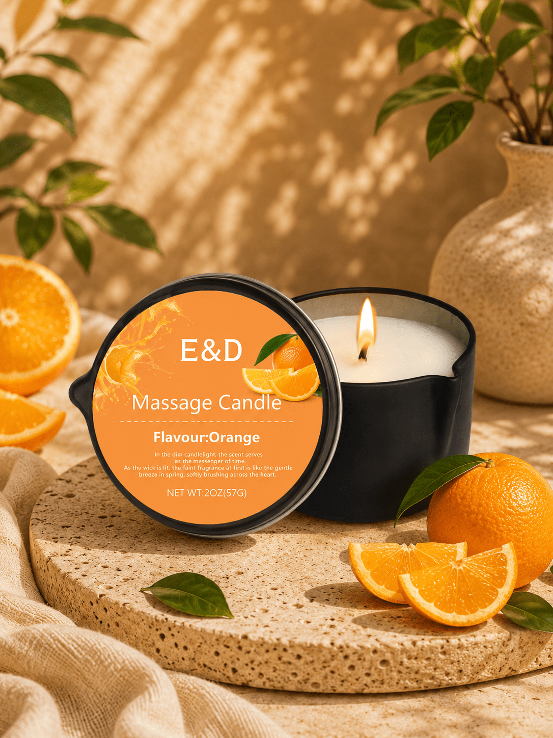 Bougie de Massage Parfumée – Huile Corps Nourrissante & Relaxante - Le Cocon Apaisant
