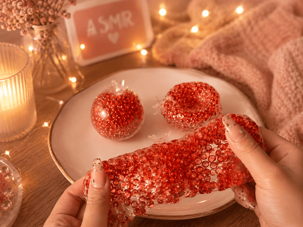 Bulle Grenadine – Balle Sensorielle Anti-Stress - Le Cocon Apaisant