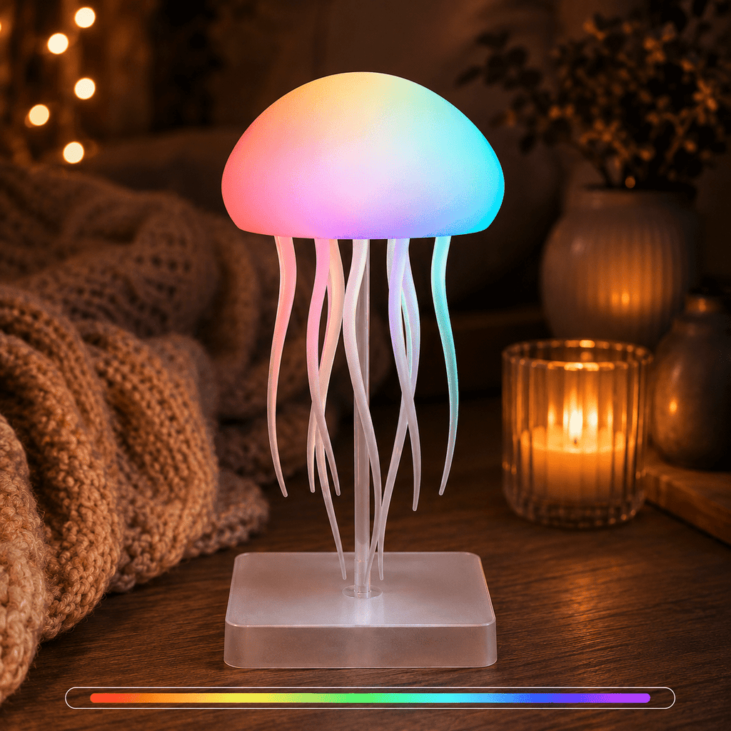 Lampe Méduse Sensorielle LED – Multicolore & Relaxante - Le Cocon Apaisant