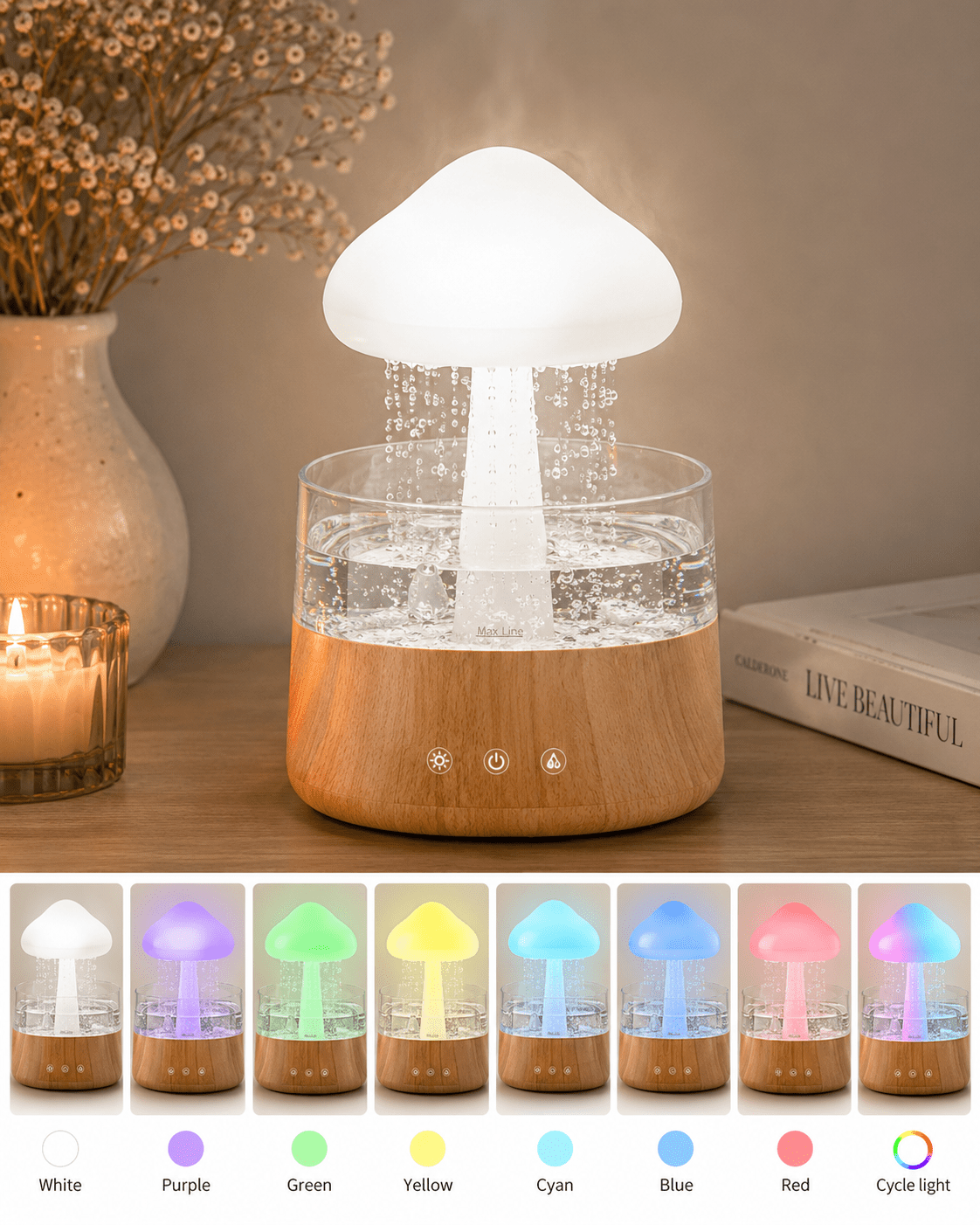 ☁️ Nuage de Pluie Sensoriel – Diffuseur & Ambiance Relaxante - Le Cocon Apaisant