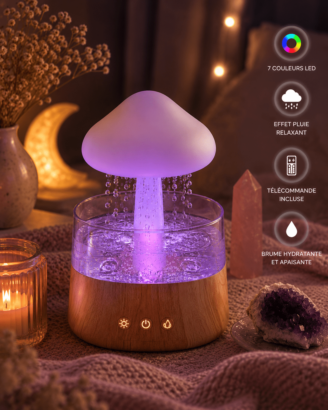 ☁️ Nuage de Pluie Sensoriel – Diffuseur & Ambiance Relaxante - Le Cocon Apaisant