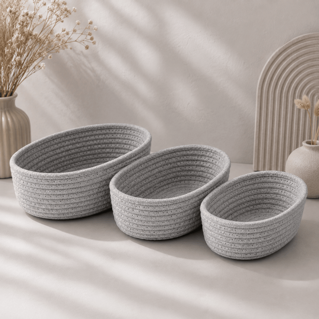 Panier de Rangement en Corde de Coton – Esprit Cocon - Le Cocon Apaisant