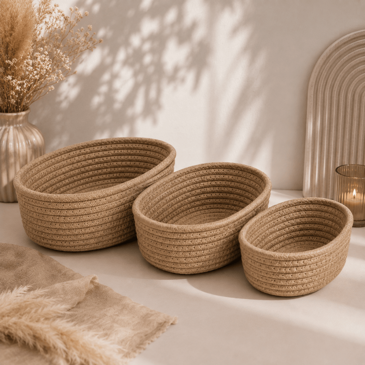 Panier de Rangement en Corde de Coton – Esprit Cocon - Le Cocon Apaisant