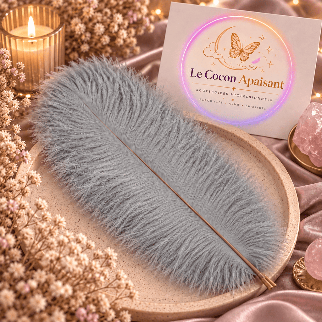 Plumes d'Autruche Sensorielles pour Papouilles – Lot de 10 - Le Cocon Apaisant
