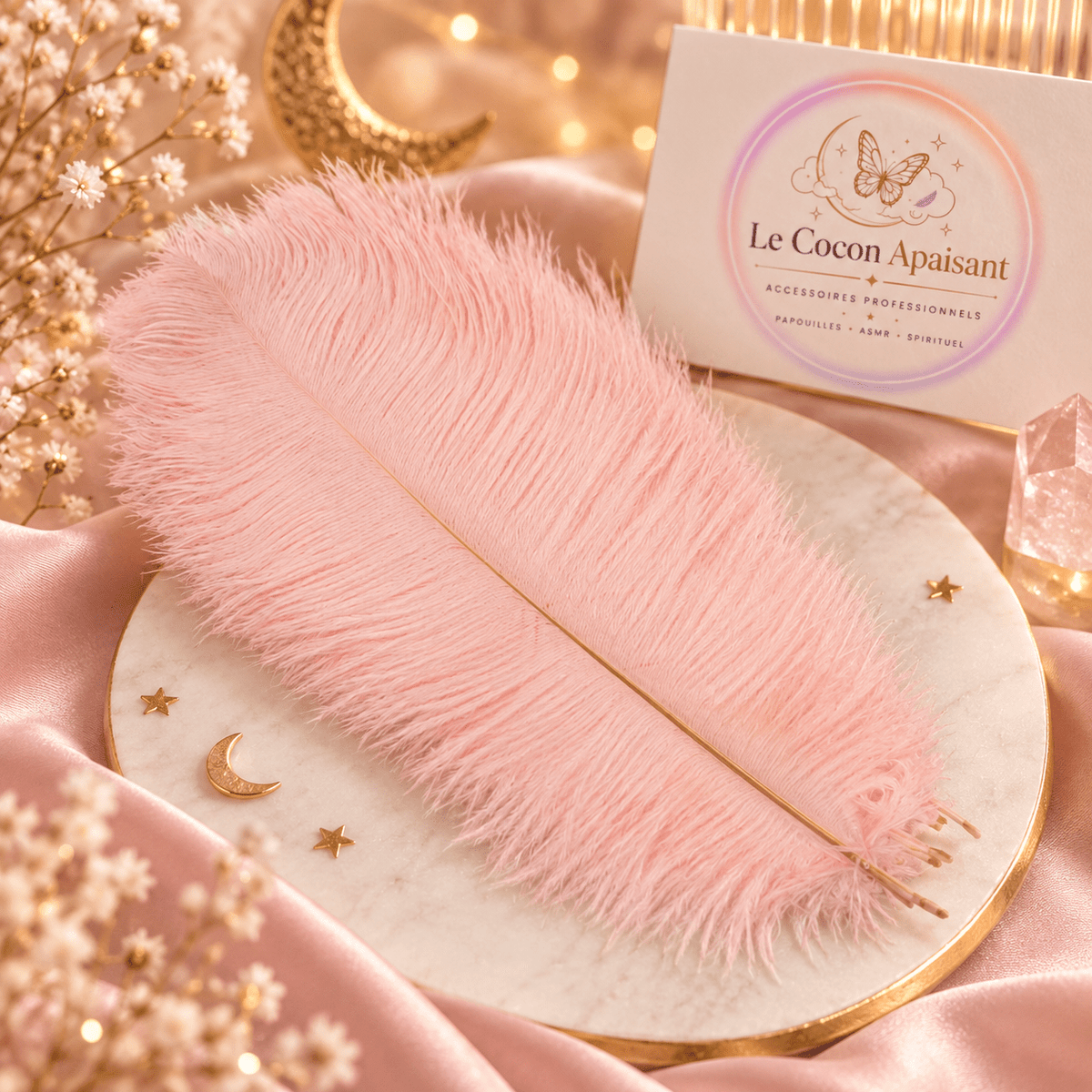 Plumes d'Autruche Sensorielles pour Papouilles – Lot de 10 - Le Cocon Apaisant