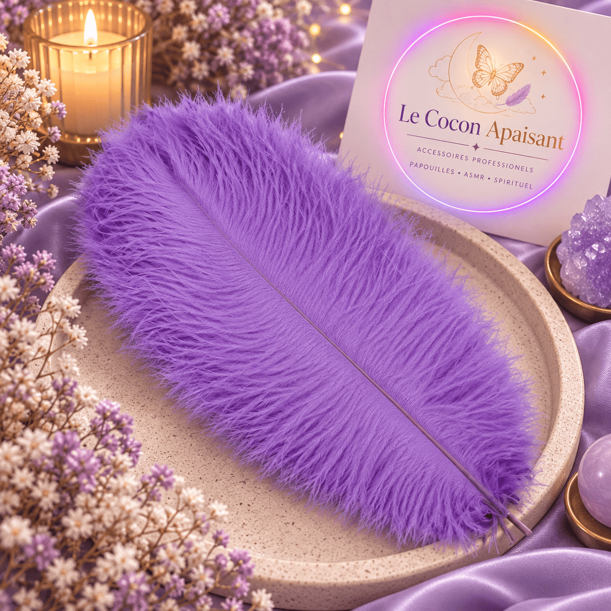 Plumes d'Autruche Sensorielles pour Papouilles – Lot de 10 - Le Cocon Apaisant