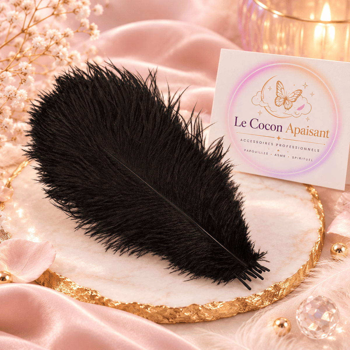Plumes d'Autruche Sensorielles pour Papouilles – Lot de 10 - Le Cocon Apaisant