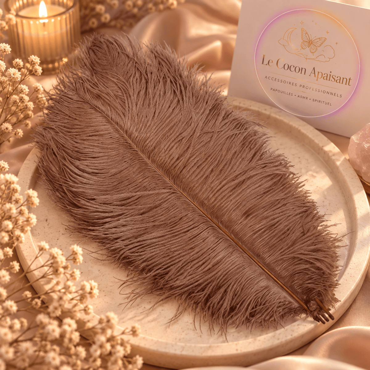 Plumes d'Autruche Sensorielles pour Papouilles – Lot de 10 - Le Cocon Apaisant