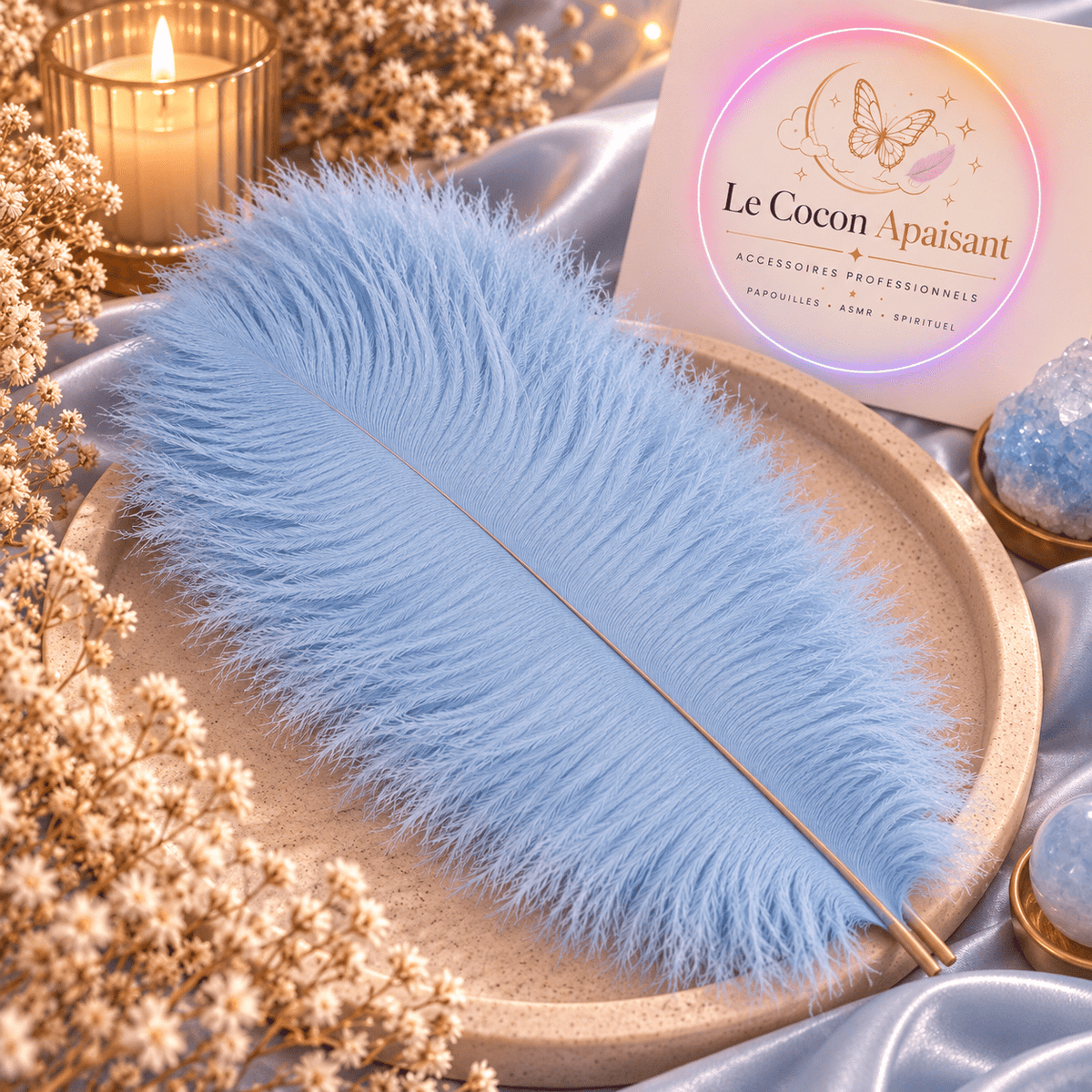 Plumes d'Autruche Sensorielles pour Papouilles – Lot de 10 - Le Cocon Apaisant
