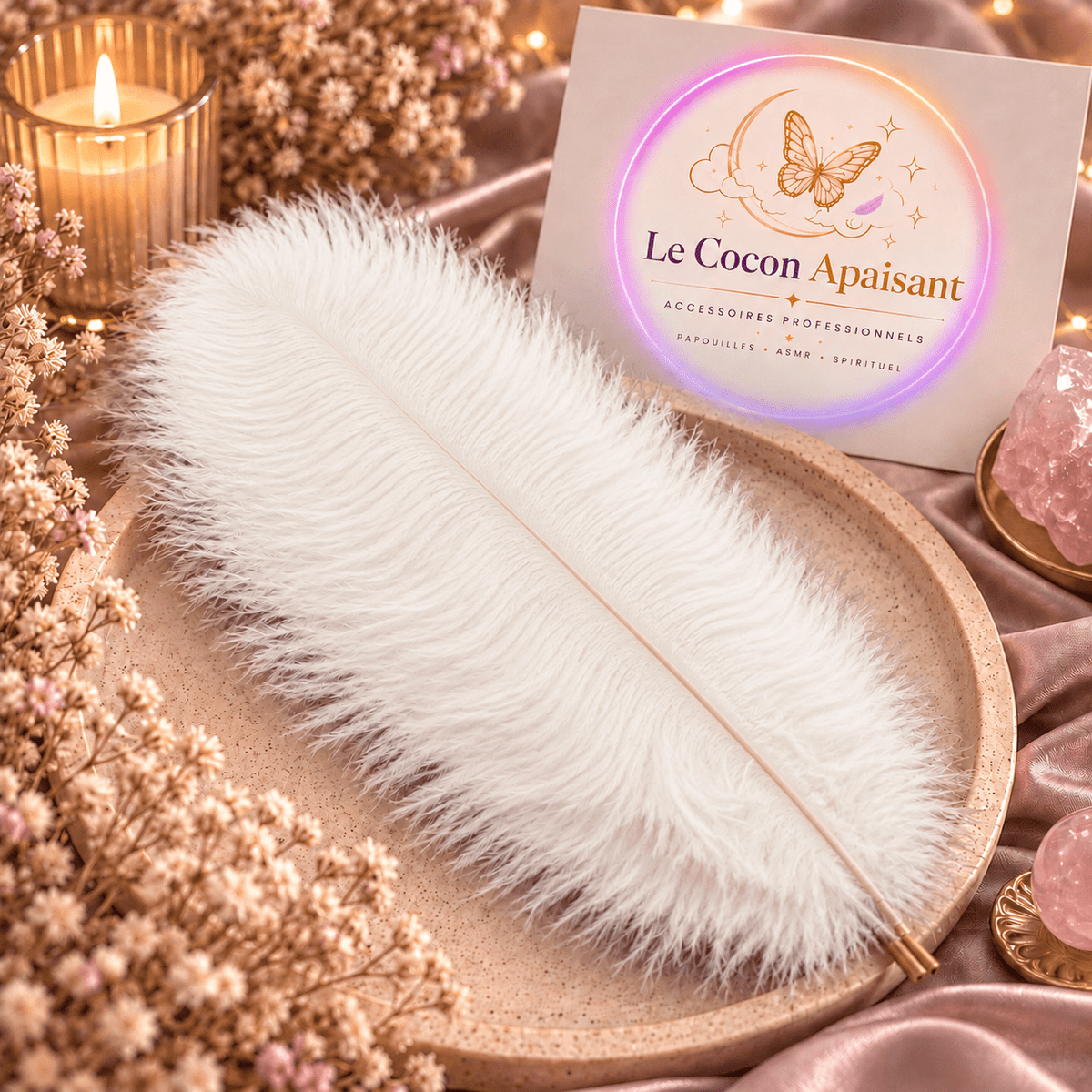 Plumes d'Autruche Sensorielles pour Papouilles – Lot de 10 - Le Cocon Apaisant