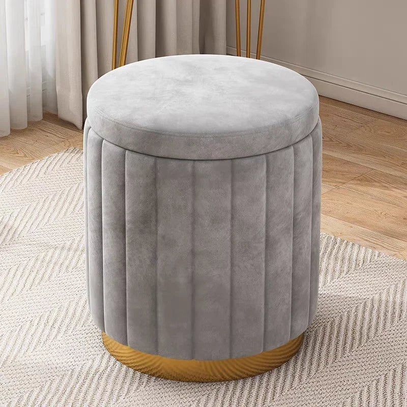 Pouf Coffre Cocooning en Velours – Rangement Intégré - Le Cocon Apaisant
