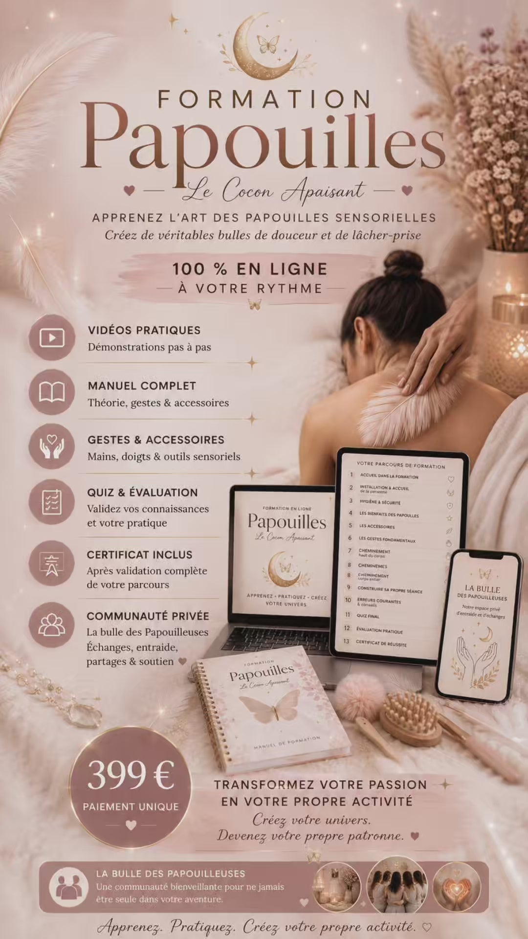 🎓 Formation Papouilles — Le Cocon Apaisant